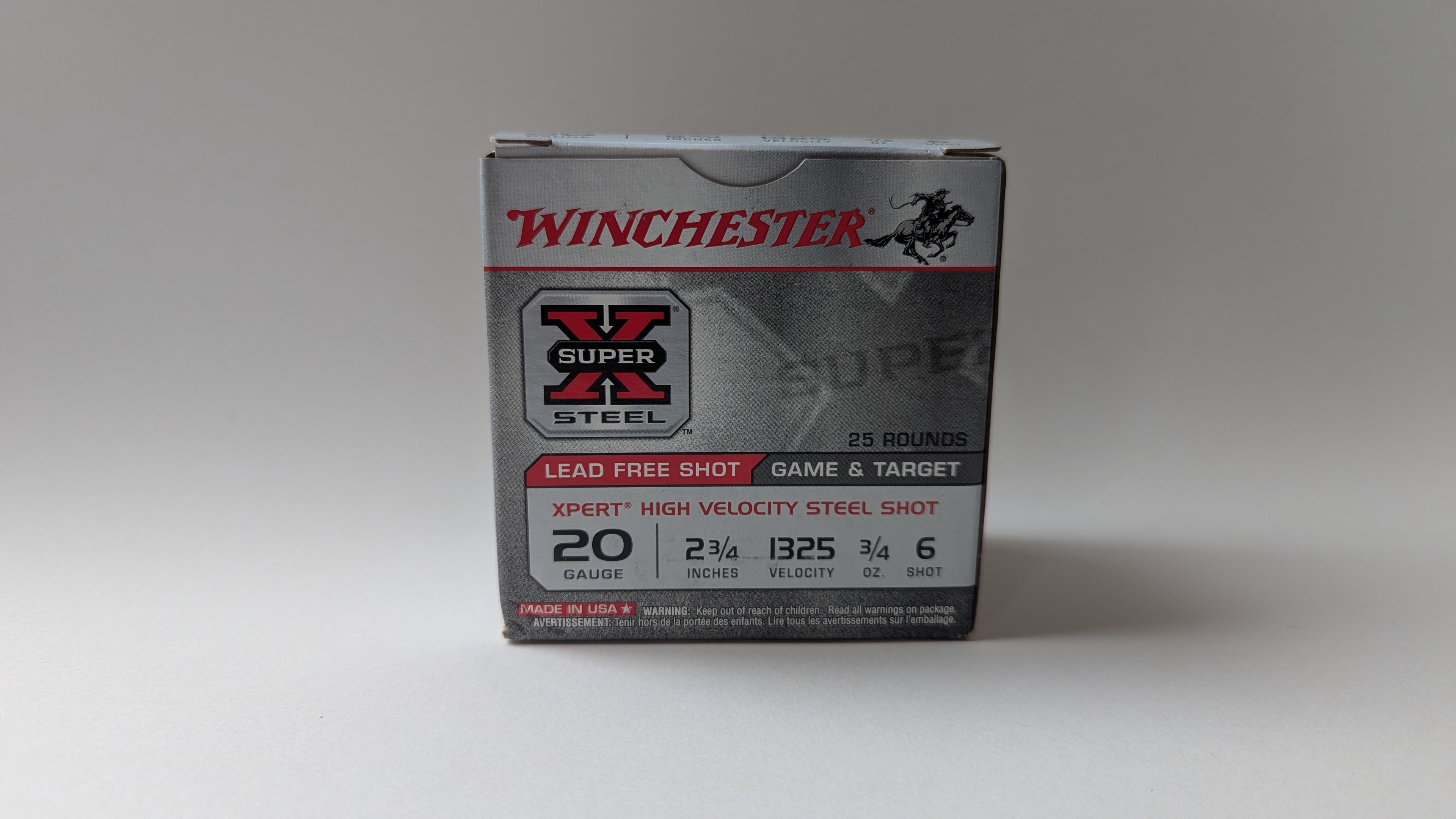 Winchester Super X Steel Game & Target 20 ga 3/4oz #6
